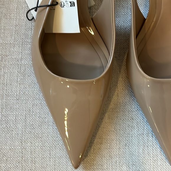 Never worn Zara tan sling back kitten heel - Picture 2 of 4